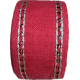 Bande de lin à broder 5cm rouge