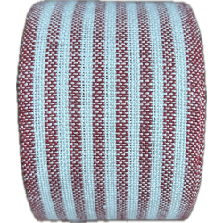 Bande de lin à broder 5.5 cm blanc rayure rouge